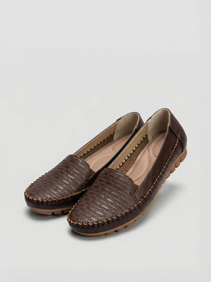 Women’s Coffee Brown Comfortable Slip On Loafers