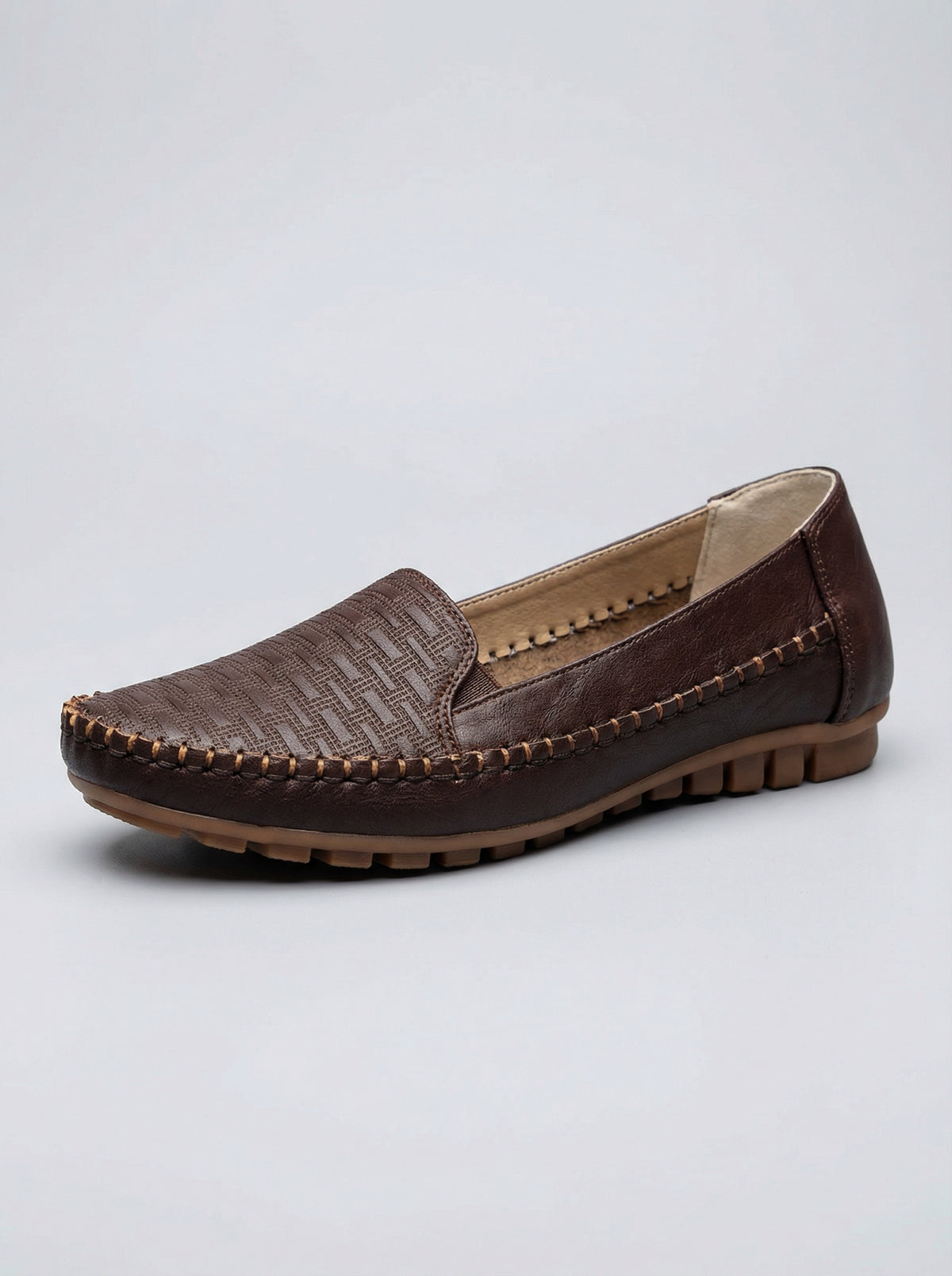 Women’s Coffee Brown Comfortable Slip On Loafers